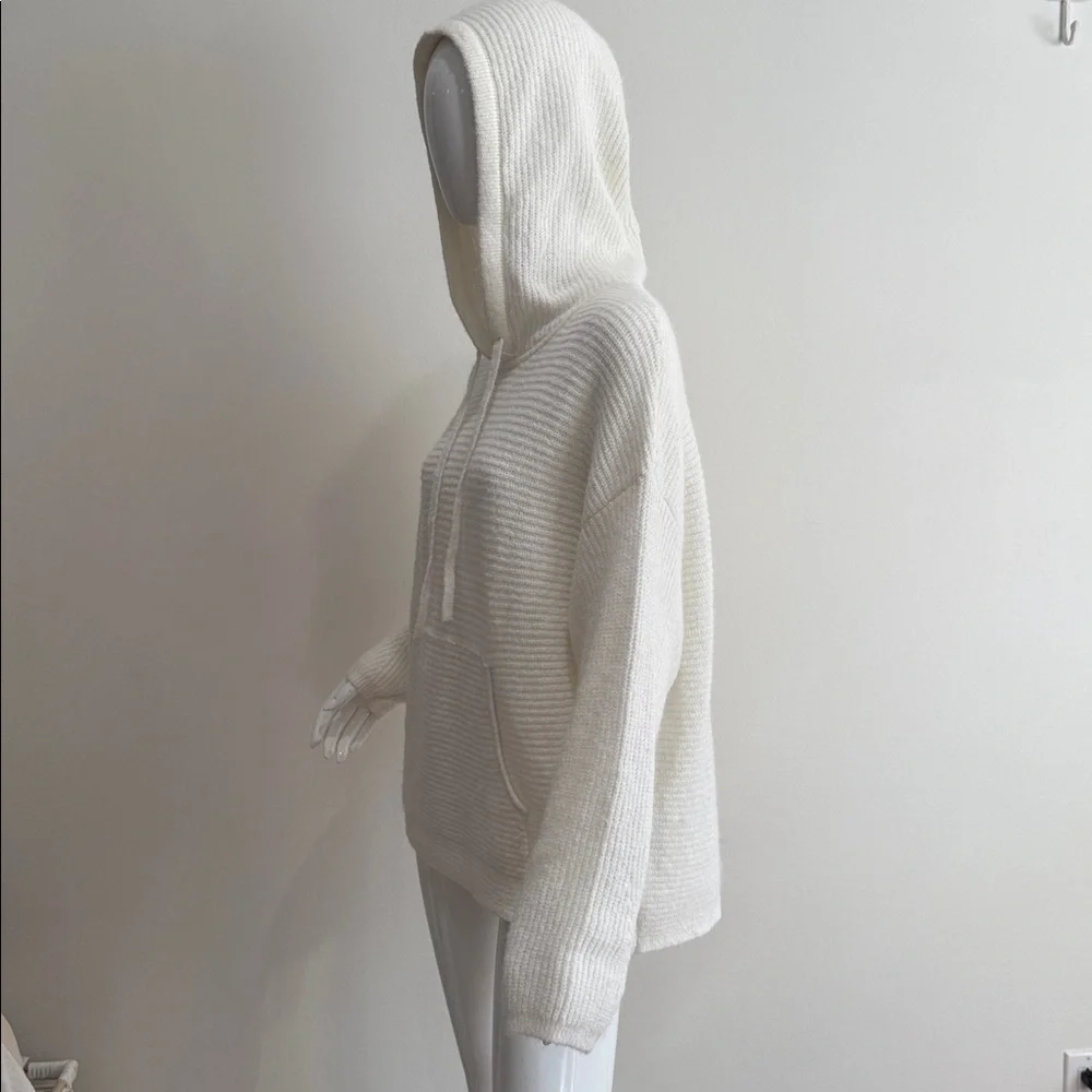 Banana Republic Hoodie Sweater Rib Knit Alpaca Wool Blend
